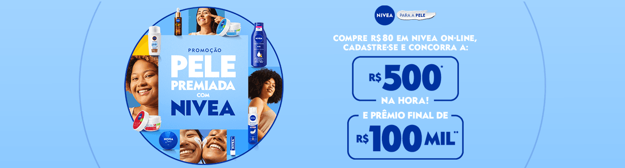 PELE PREMIADA COM NIVEA