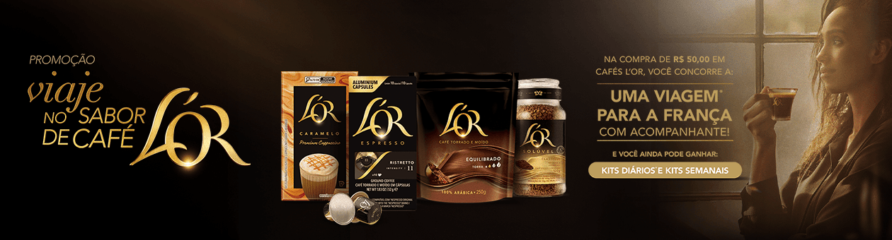 PROMOÇÃO VIAJE NO SABOR DO CAFÉ L'OR